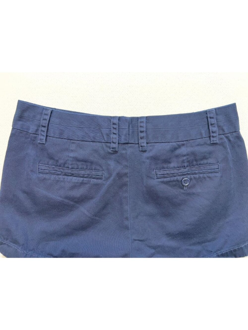 J.Crew Women's Cotton Chino Shorts Flat Front Size 2 Navy Blue Solid Pockets - Picture 9 of 10
